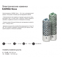 Электрическая печь KARINA Nova 10E до 14 м3